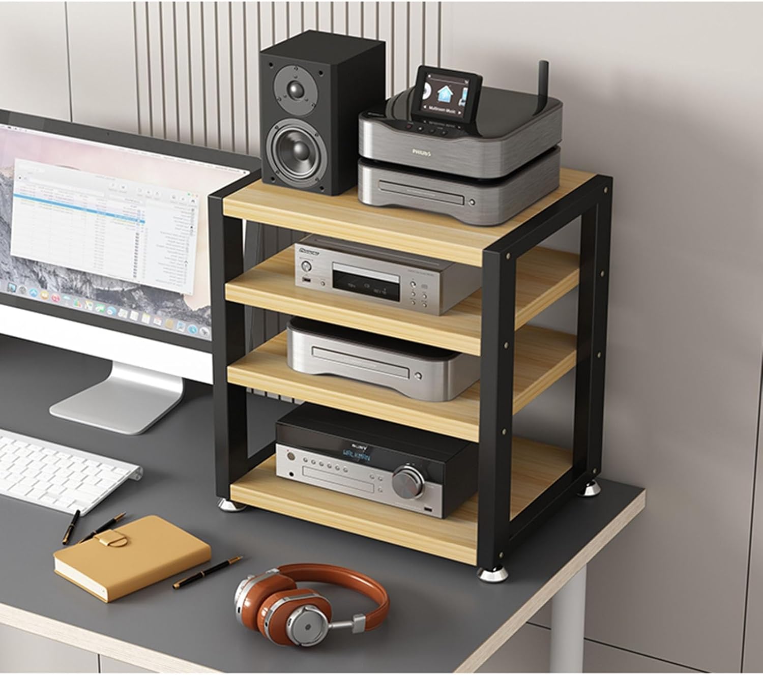 Floor-Standing Movable Storage Shelf