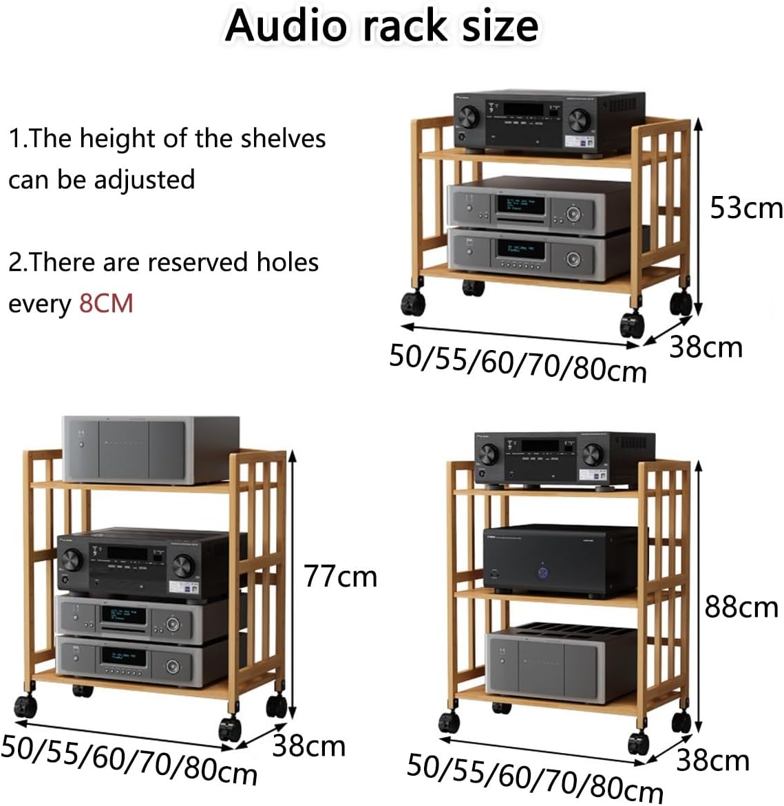 2/3 Tiers AV Media Stand Corner Shelf