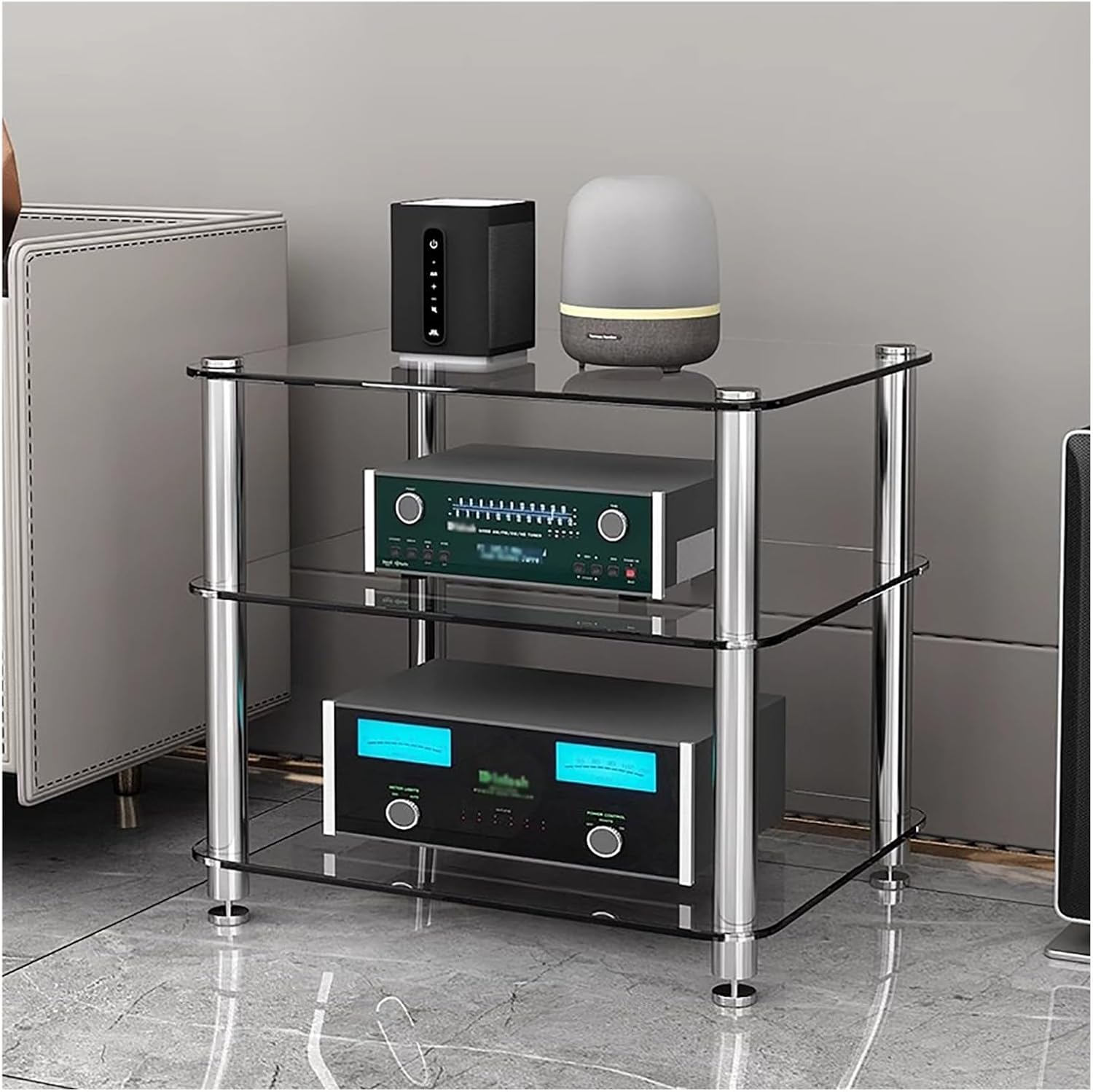 YLLFFLL Modern Stereo Rack System for Home/Office/Living Room