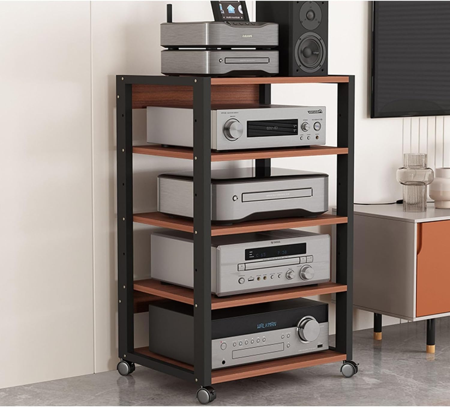 5-Tier Audio Vedio-Media Stand Corner Shelf