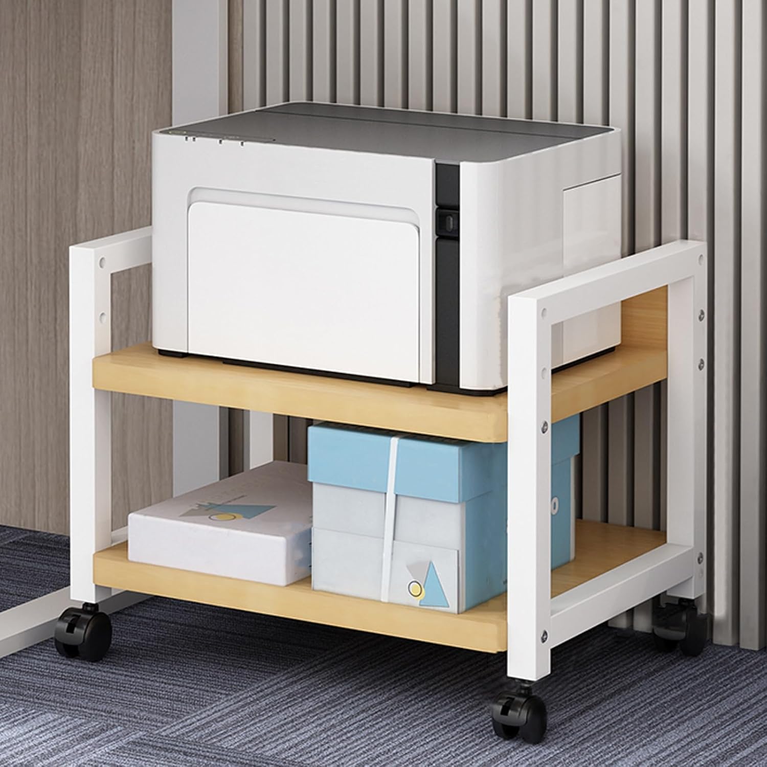 2-Tier AV Media Stand - Corner Shelf for Gaming & TV - Storage Rack for Stereo Components - Entertainment Center & Audio Tower - Compact Design for Small Spaces