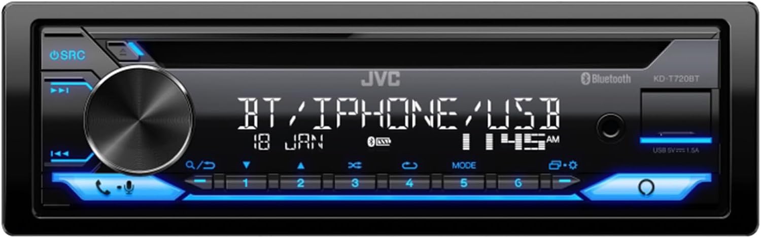 JVC Stereo CD Receiver Marine Radio Bundle