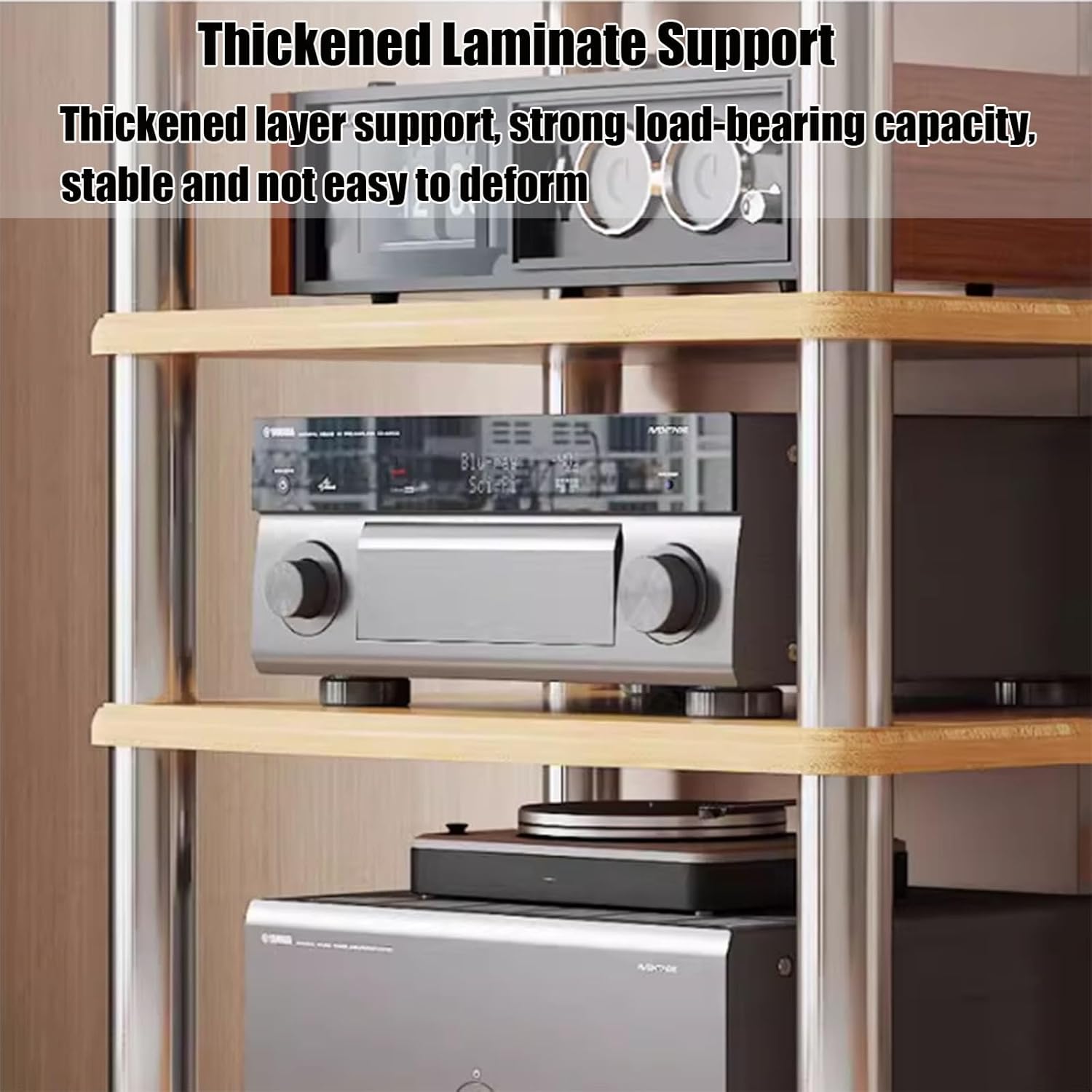 AV Media Stand with Shelves