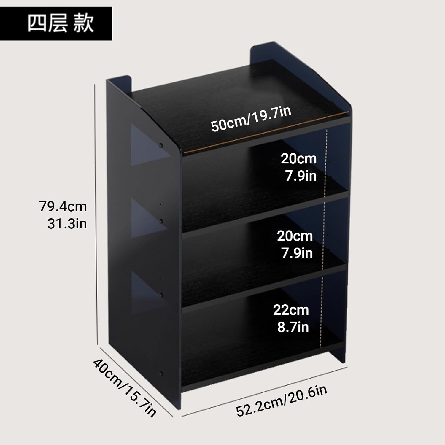 YITAYMLI 3/4 Tier AV Stereo Cabinet Acrylic Frame