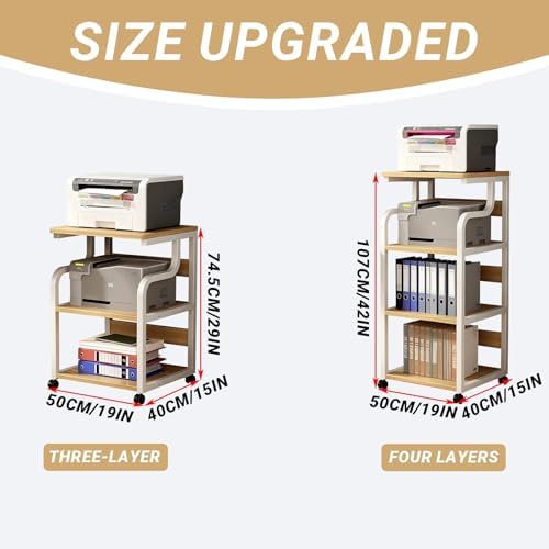 Modern 3-Tier AV Media Stand with Wheels - Audio Video Storage Rack for Record Players
