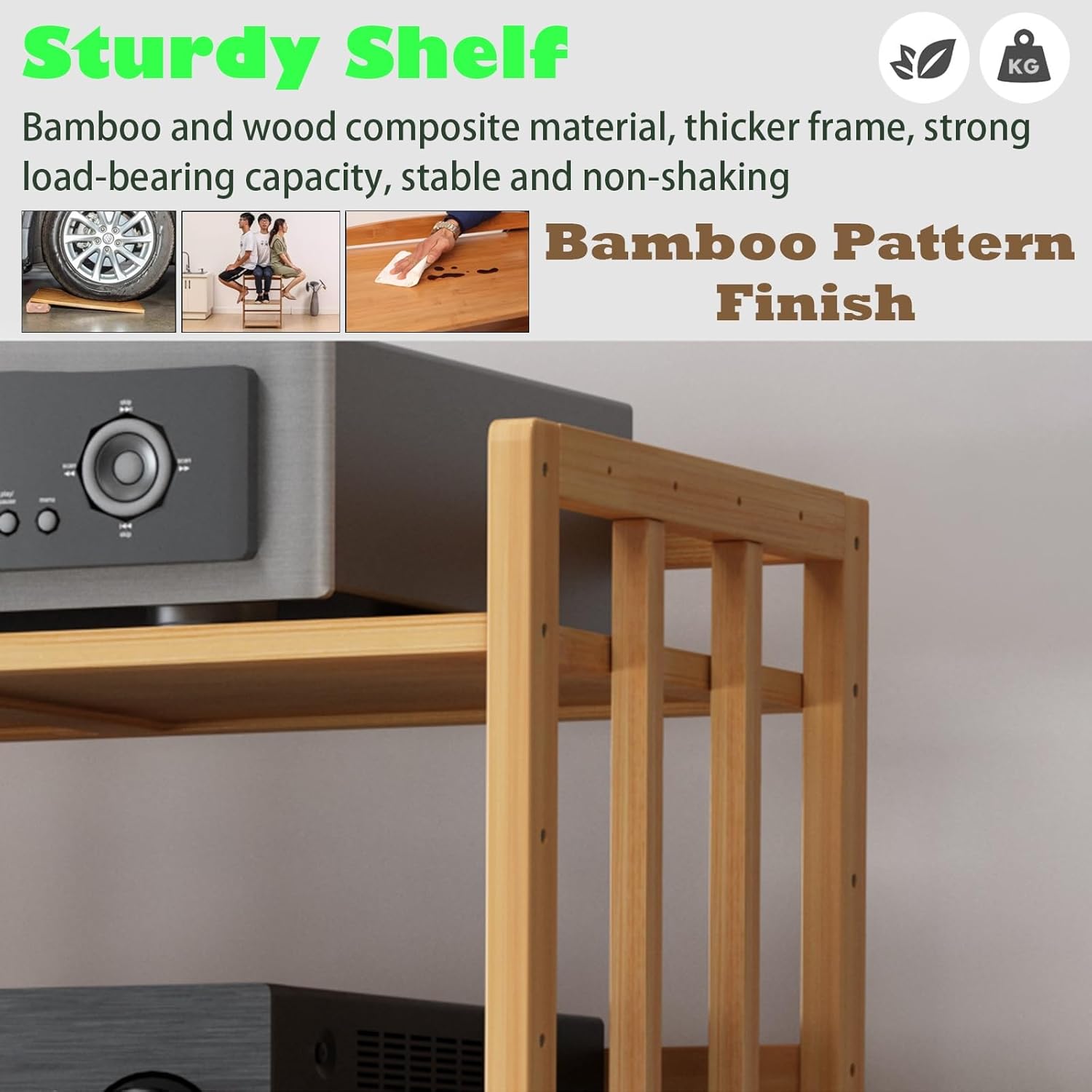 LXLZYXSF 5 4 3 2 Tier AV Media Cabinet Stand Audio Video Towers