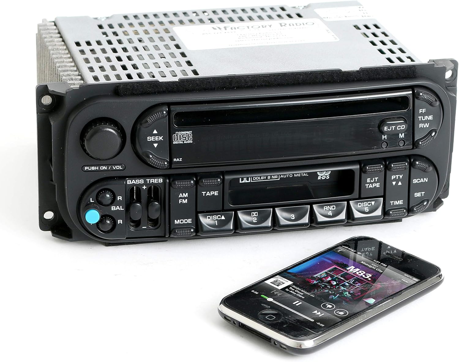 Dodge Jeep Chrysler 02-06 AM FM CD Cassette w Bluetooth Music P05091605AC - RAZ (Renewed)