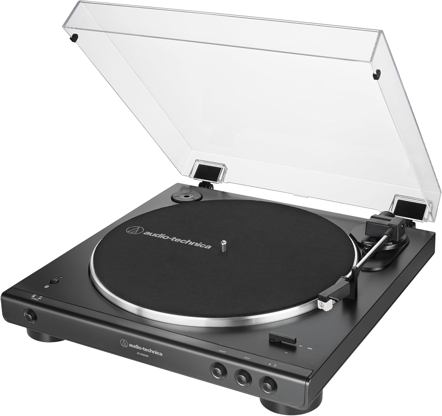 Audio-Technica AT-LP60XBT-BK Bluetooth Wireless Automatic Belt-Drive Turntable with Audio Technica AT-SP3X Powered Bookshelf Speakers (2019)