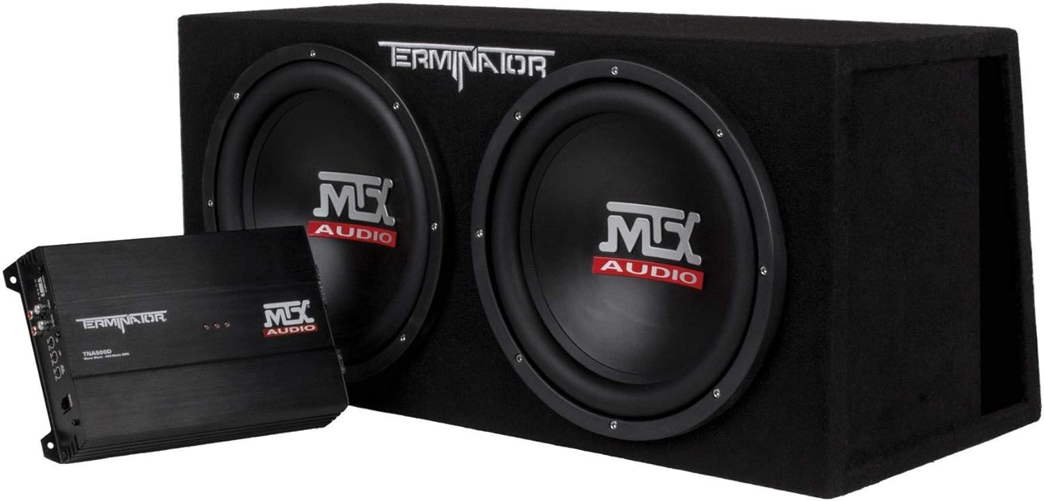 MTX TNP212DV 12-Inch 2000-Watt Dual Loaded Vented Subwoofer Enclosure with Amplifier