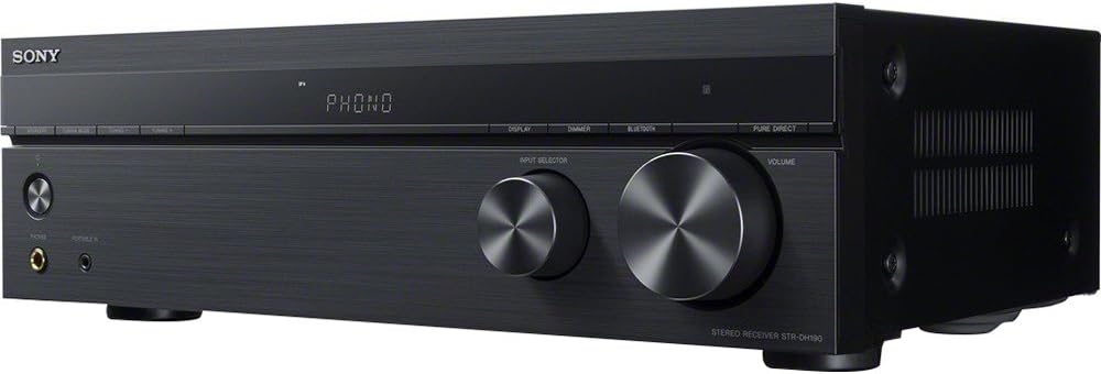 Sony STRDH190 2-Ch Stereo Receiver with Phono Inputs and Bluetooth Bundle with 1 YR CPS Enhanced Protection Pack