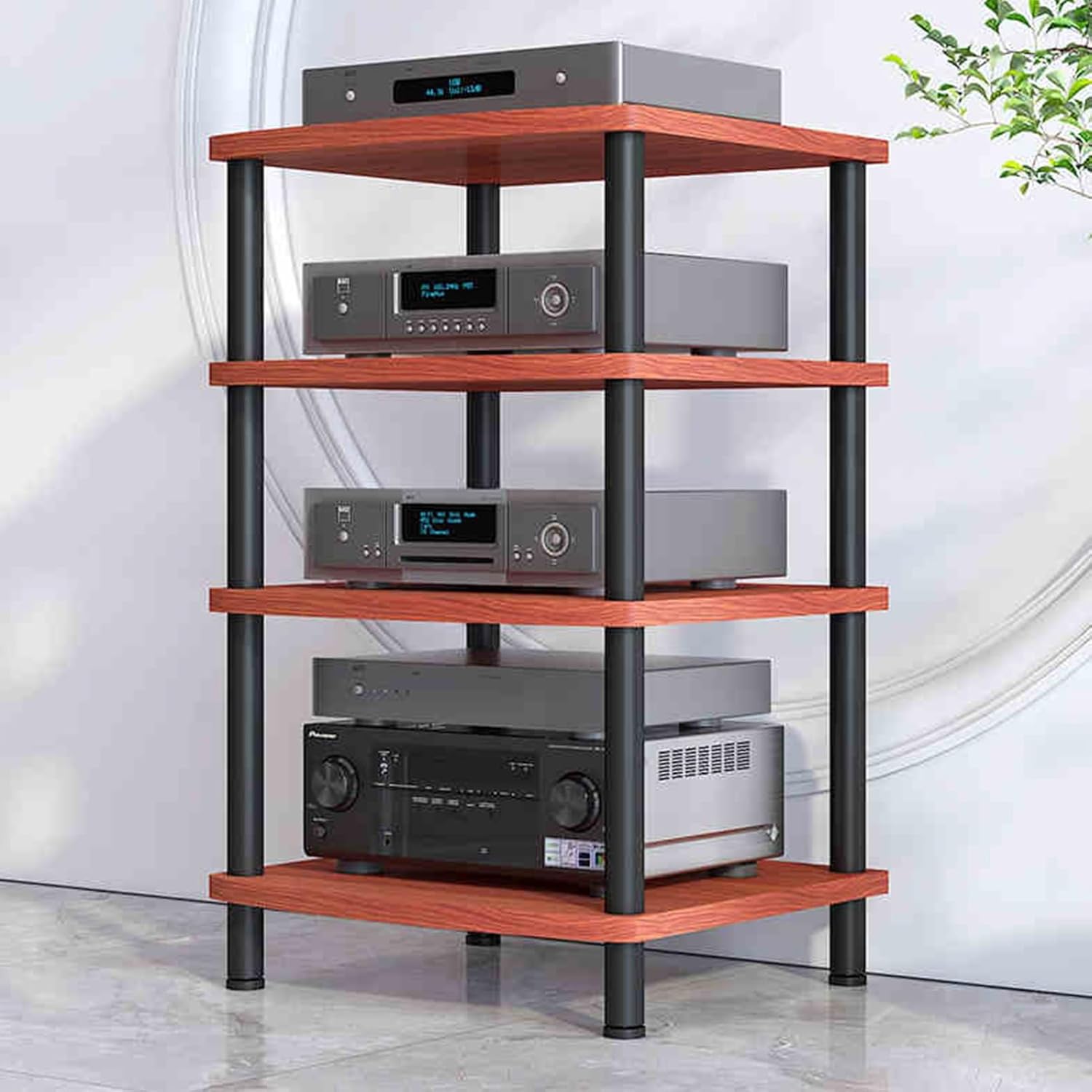 YQMHEZ Wooden Storage Media Stand