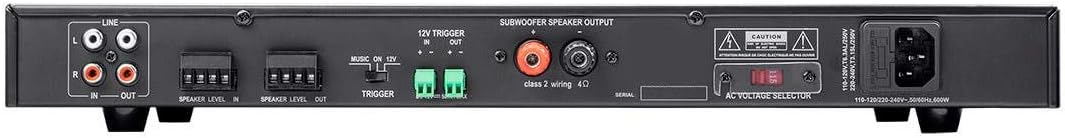 Soundavo PSB-400DSP Class D Subwoofer Amplifier with DSP and LCD Presets Display for Home Theater 400W RMS / 1000W Max