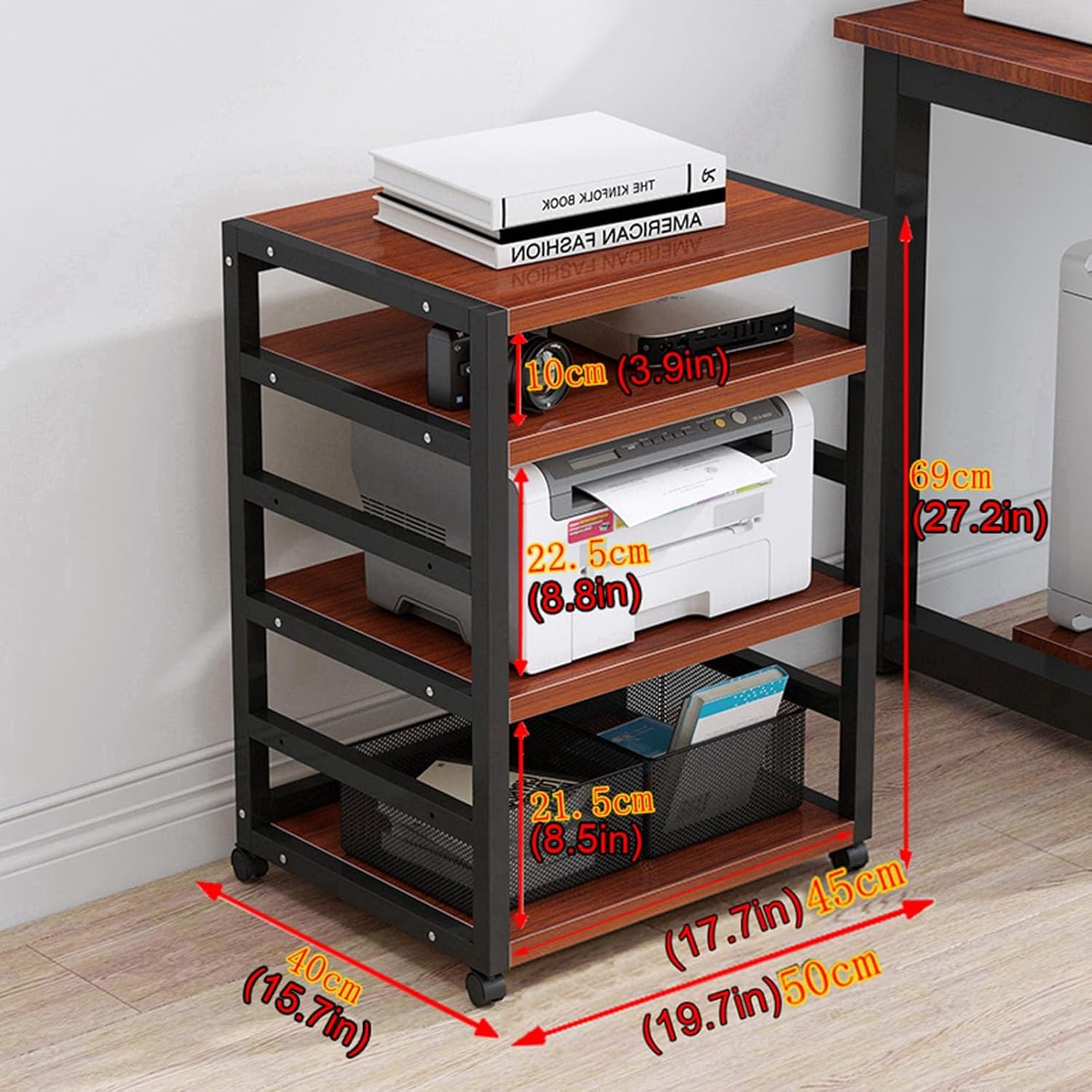 UYCVT Movable Media Stand 4-Media Stand Corner Shelf Cd Record Player Audio Rack Tower B-C
