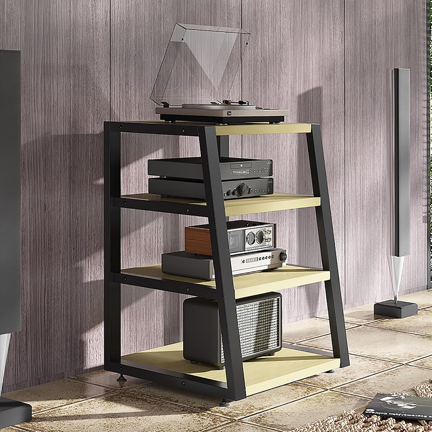 Sturdy Gaming Shelf & Media Stand - Versatile Audio Rack & DVD Stand for Video Game Consoles