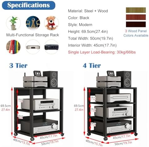 27in High Modern Record Player Stand