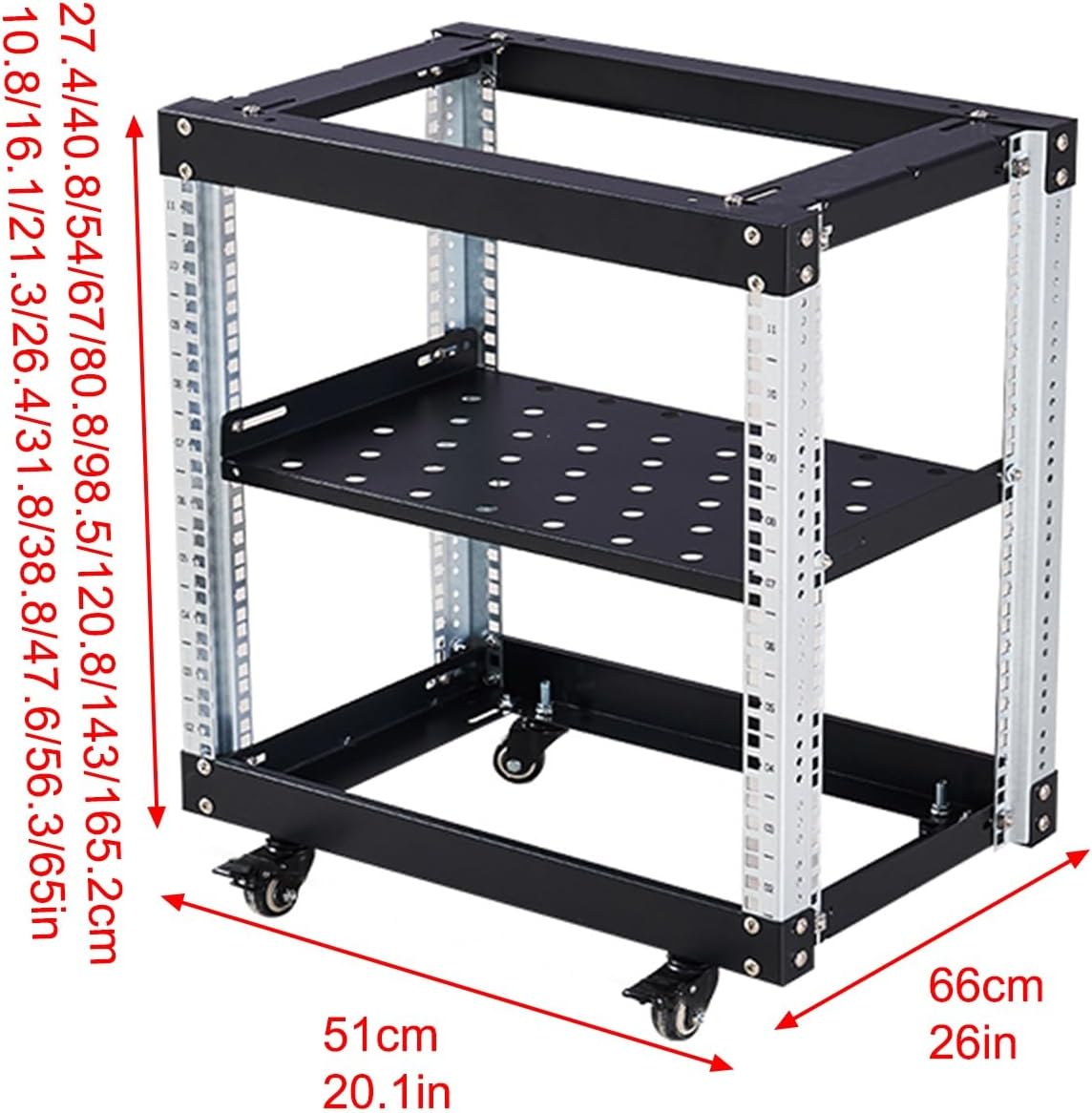 DLYZAYE Modern AV Media Stand on Wheels