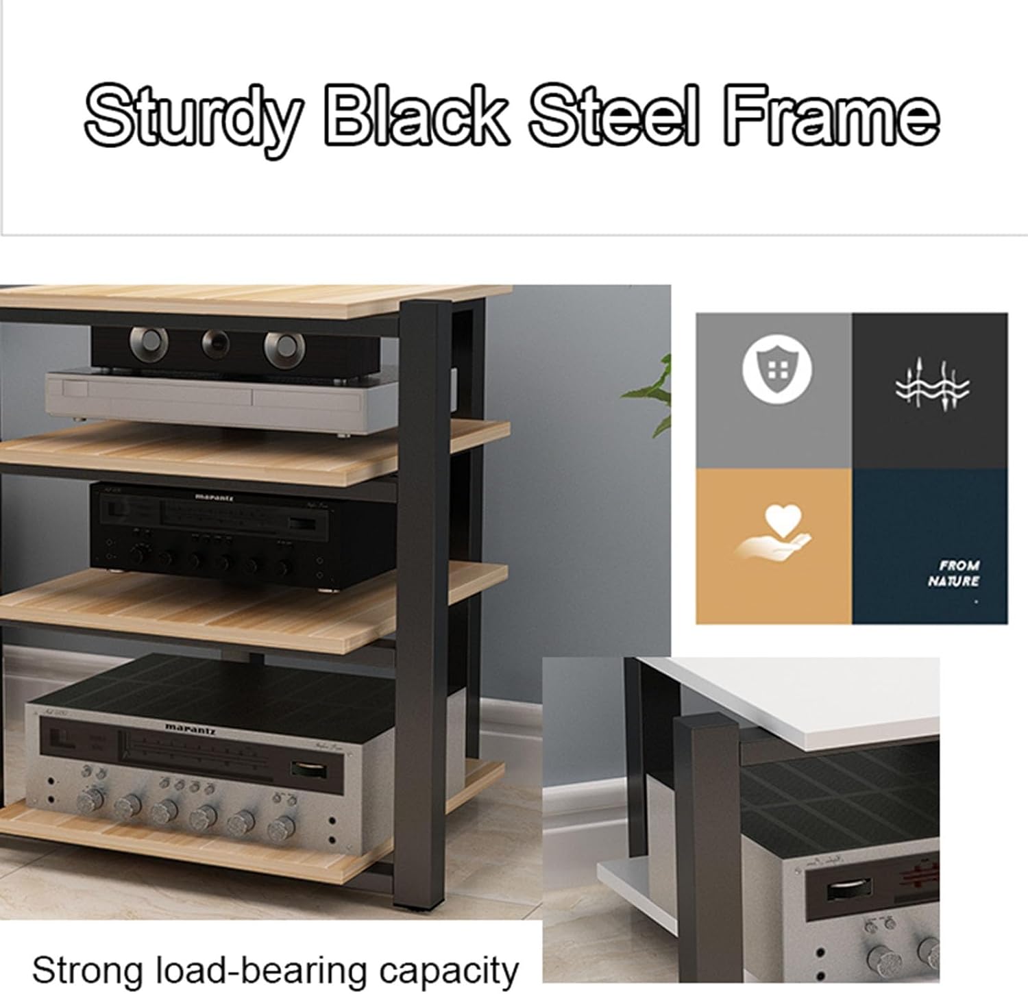 Modern 4-Tier Media Stand