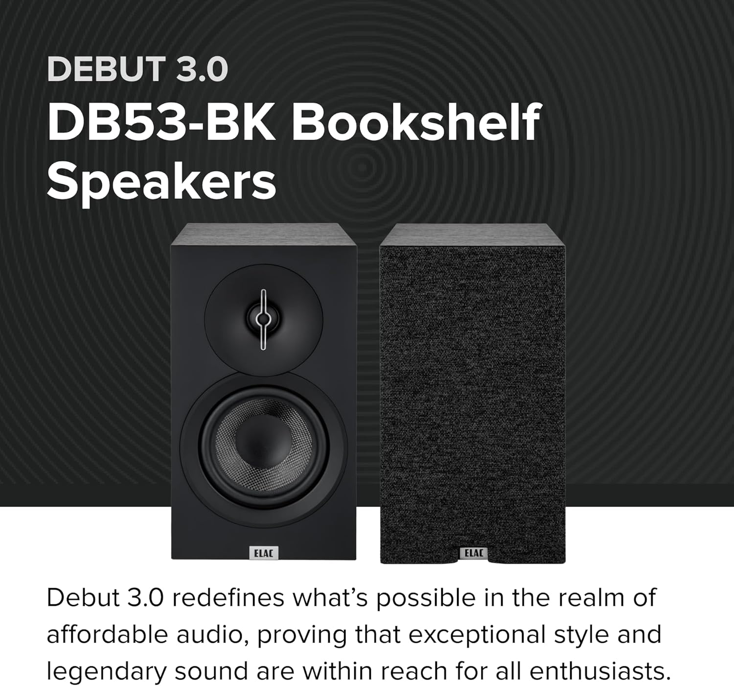 ELAC Debut 3.0 DB53-BK Bookshelf Speakers