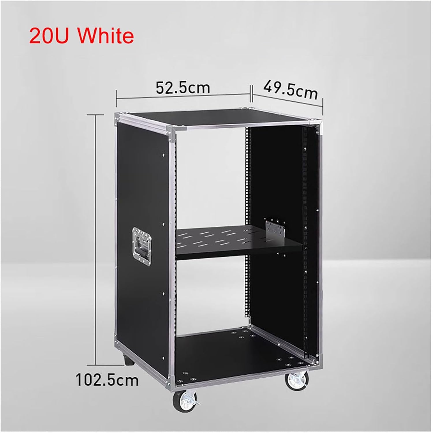 20U Portable Rolling Network Rack Vented Enclosure Locking Door Server Cabinet