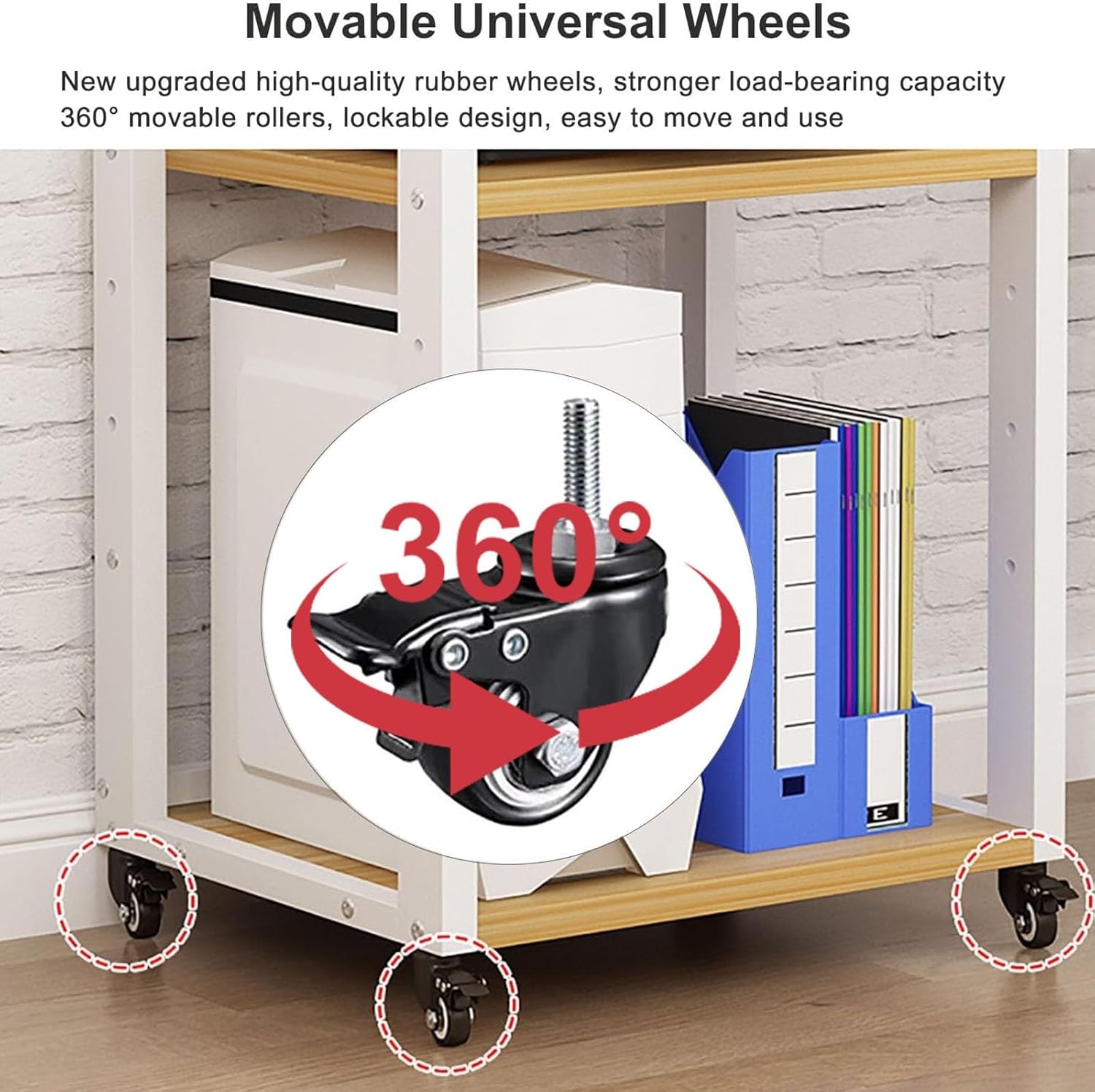 7-Tier Heavy Duty Audio Component Rack with 360 Casters Audio-Video Shelving 47in Tall Hifi Amplifier Rack AV Equipment Cabinet Display Stand CD Record Player Stereo Receiver for Home Office Gaming(B