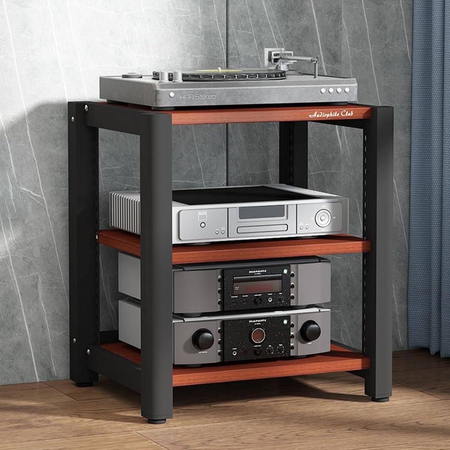 Media Storage Cabinet with Adjustable Shelves