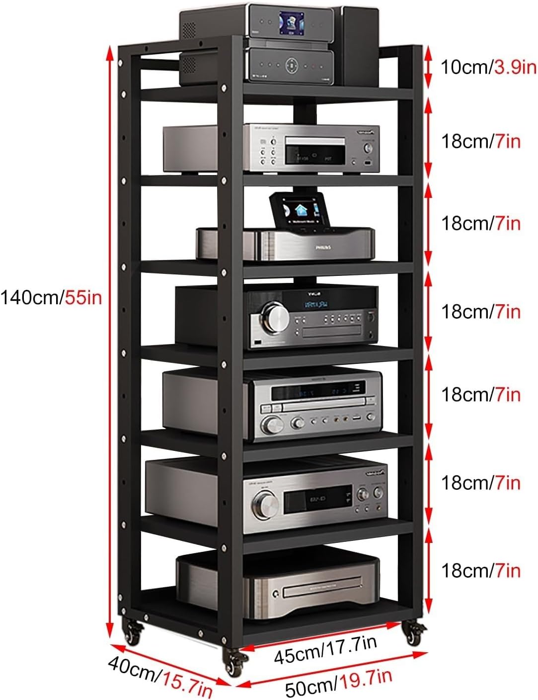 OVZXSD 7-tier Av Media Stand