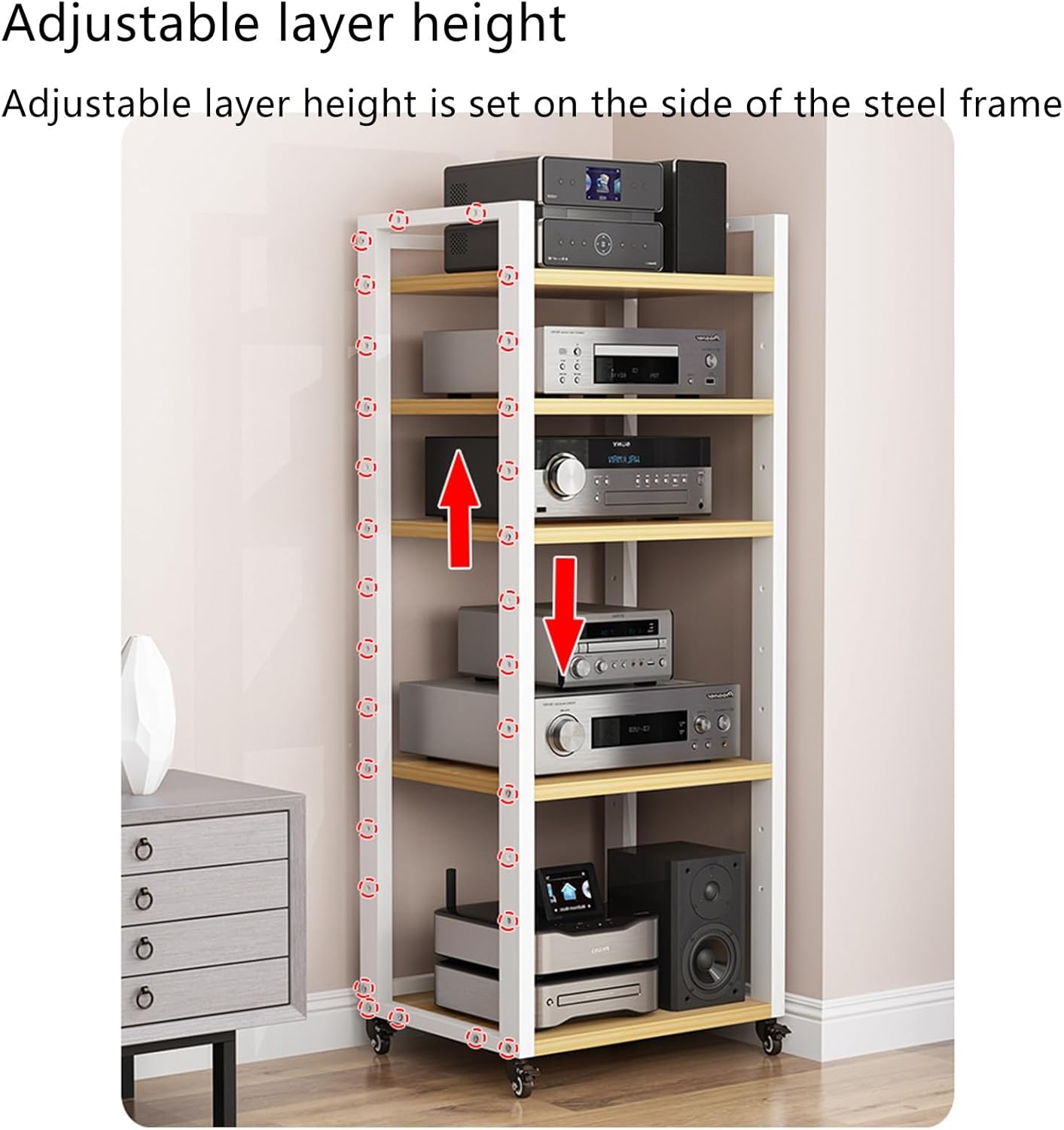 6-tier av media stand