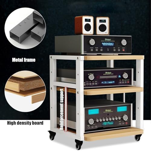 Mobile AV Media Stand with Wheels