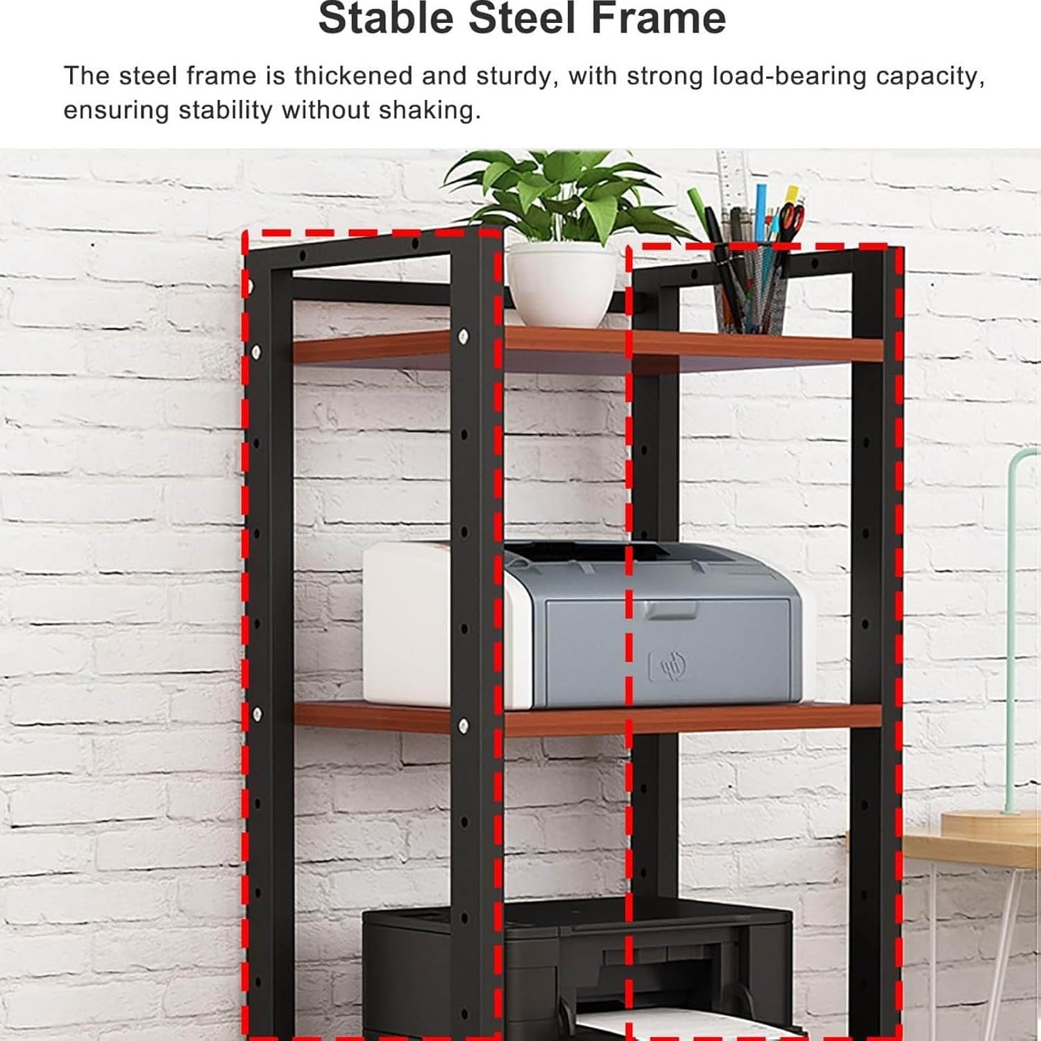 7-Tier Heavy Duty Audio Component Rack with 360 Casters Audio-Video Shelving 47in Tall Hifi Amplifier Rack AV Equipment Cabinet Display Stand CD Record Player Stereo Receiver for Home Office Gaming(B