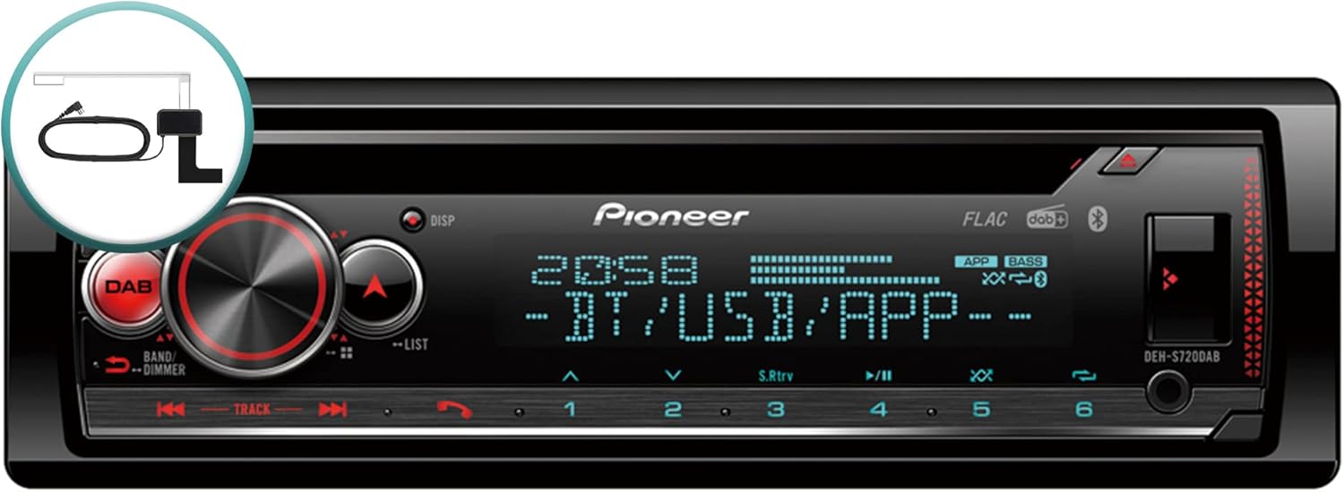 Pioneer DEH-S720DAB-AN with DAB Antenna