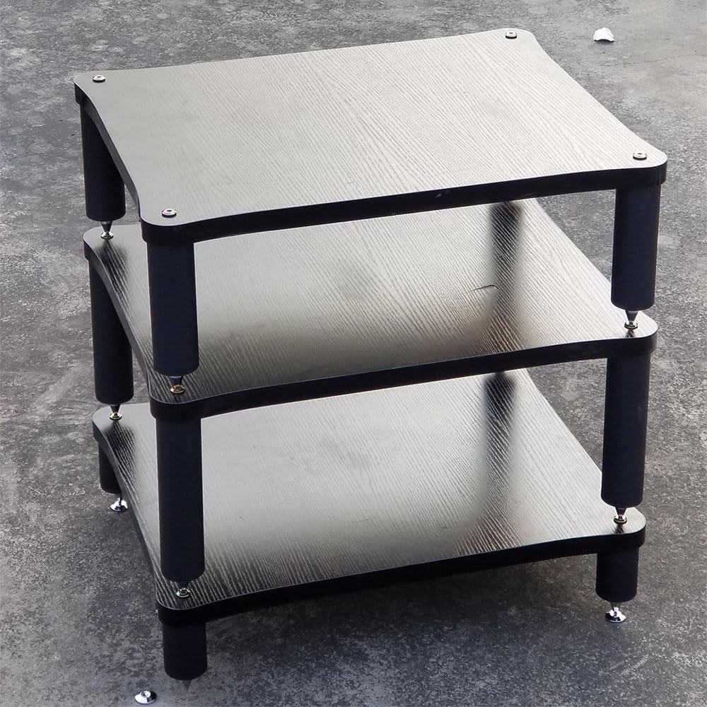 KGPGNYMYHA Stereo Component Cabinet Freestanding AV Media Stand Stereo Rack Living Room Audio-video Shelving Record Player Stand AV Cabinet(Brown