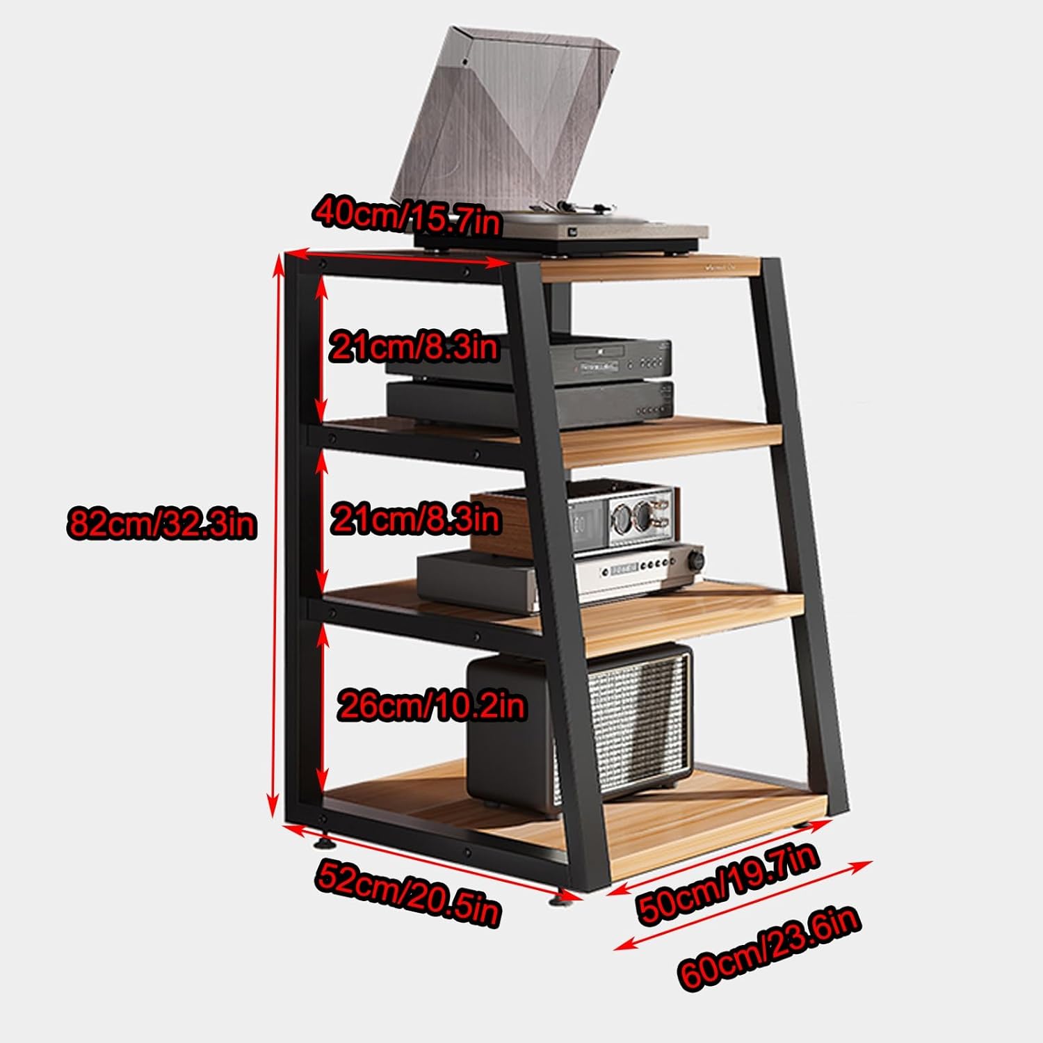 WNYAILLL 4-Tier AV Media Stand