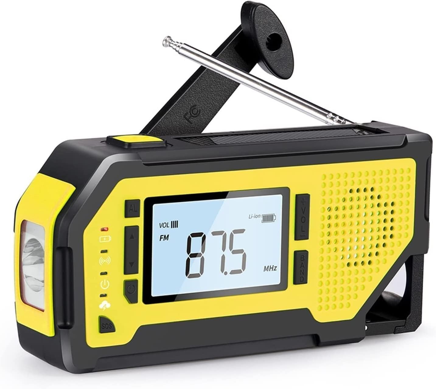 Emergency Weather Radio Portable 2000mAh with Solar Charging