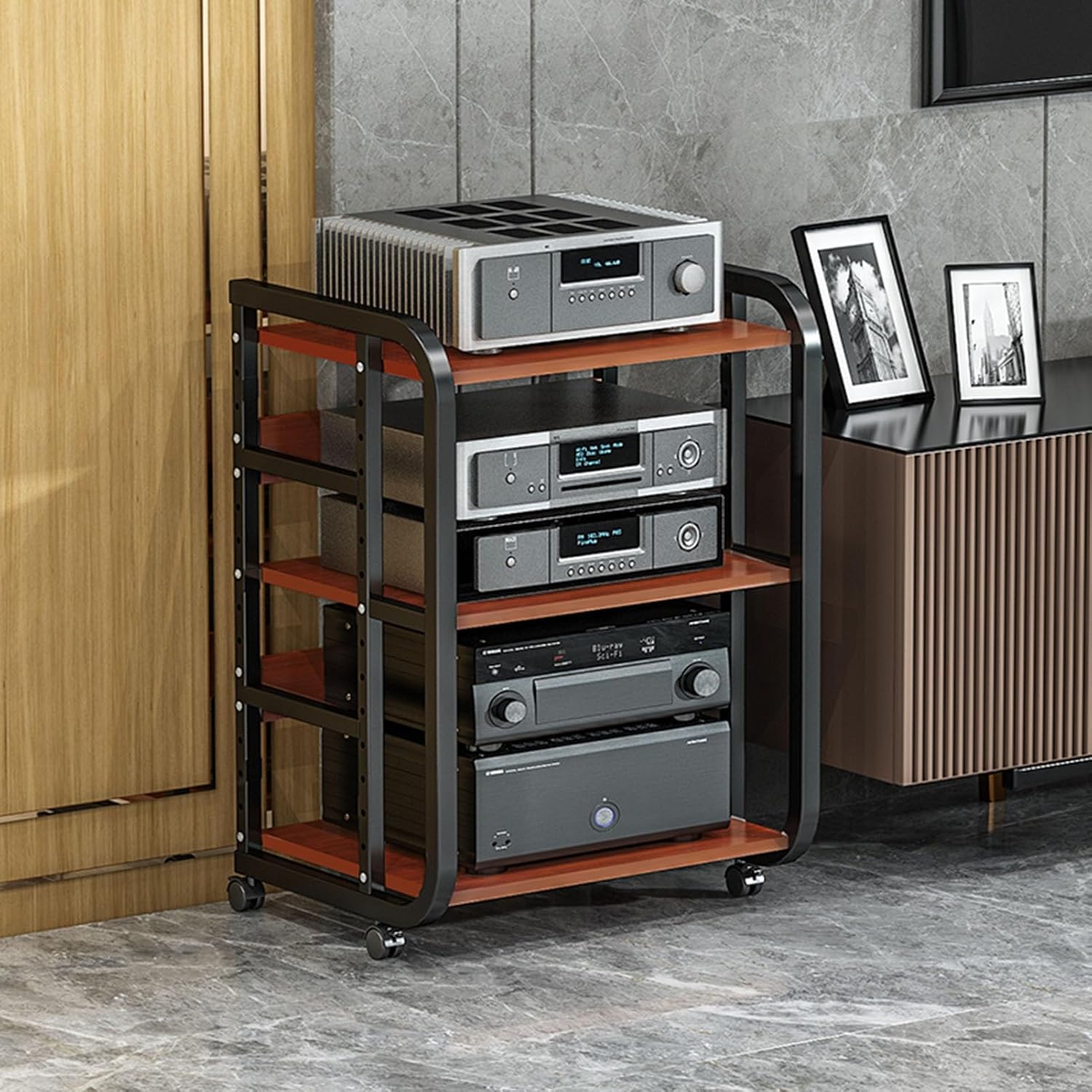 AErosx AV Media Stand Corner Shelf