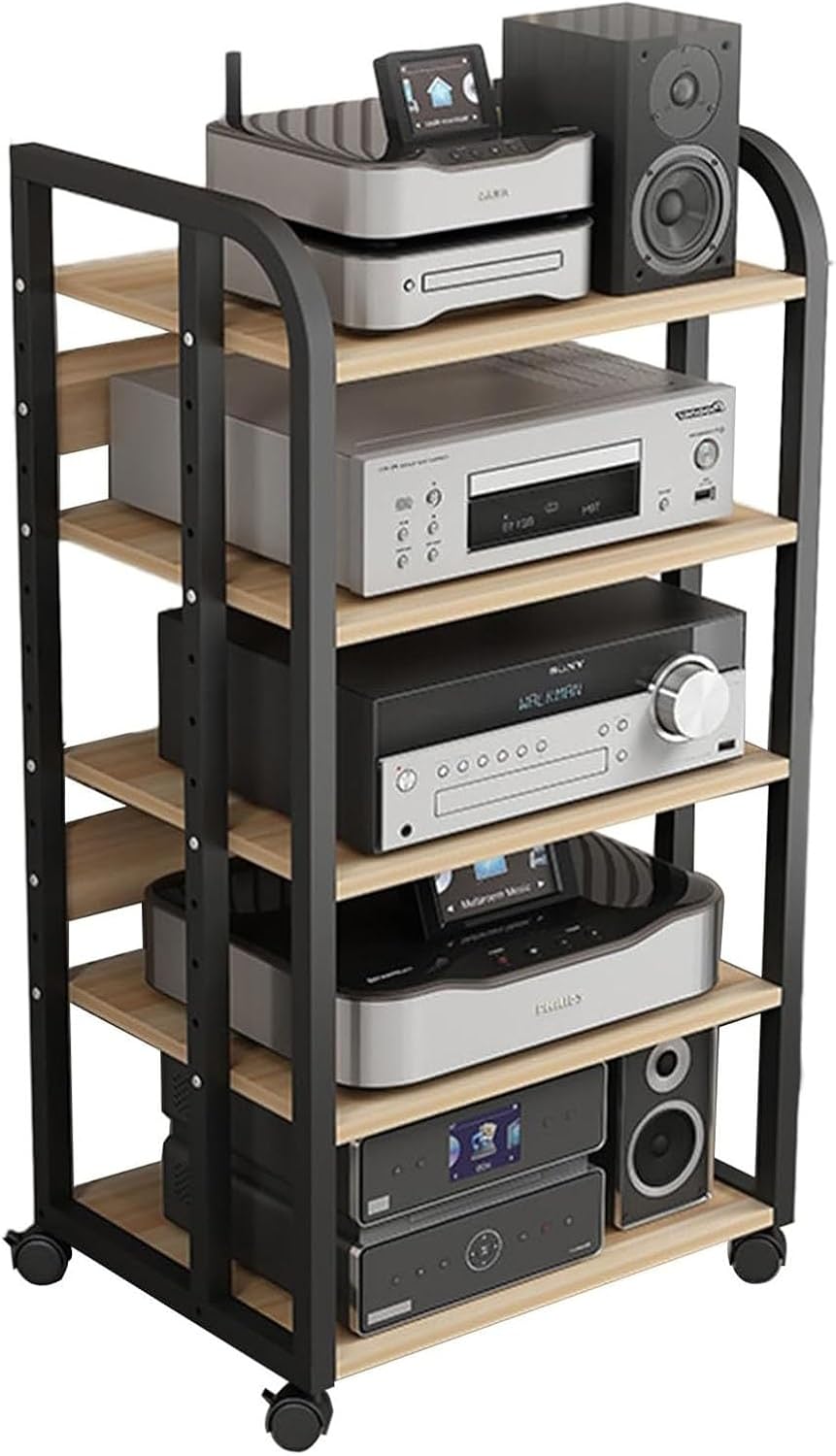 Modern Movable Audio Vedio-Media Stand Corner Shelf
