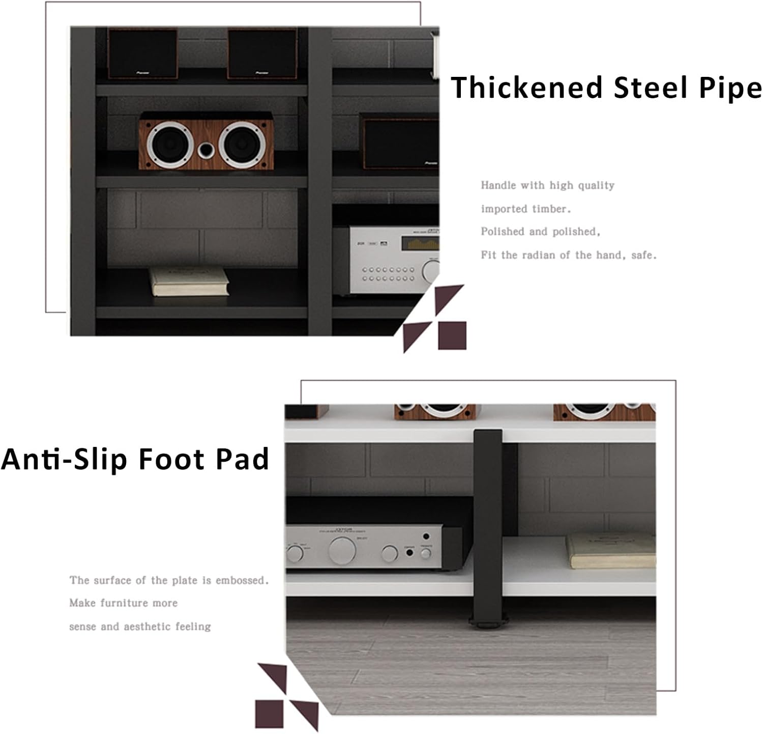 4-Tier AV Media Stereo Stand