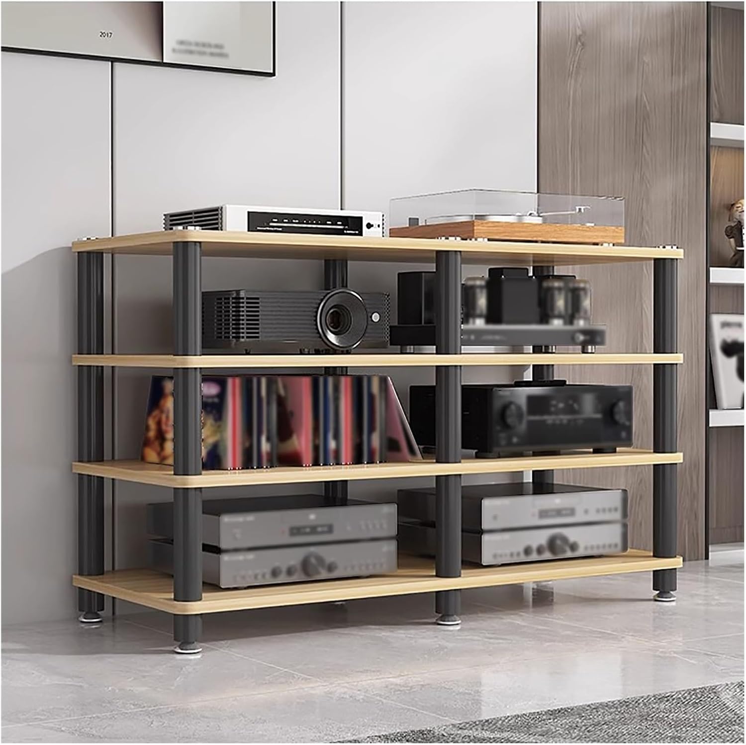 4 Tier Home Entertainment Media TV Stereo Stand