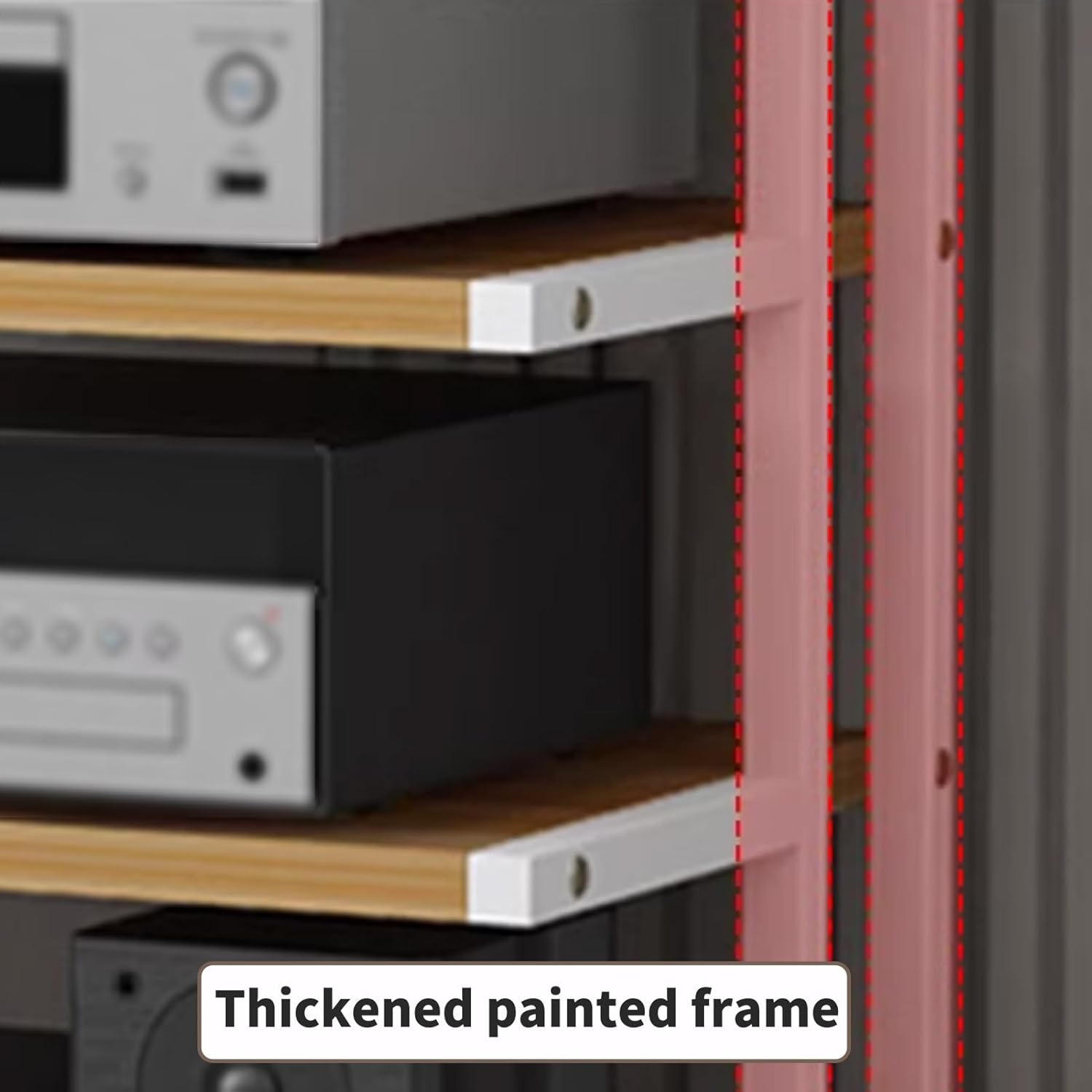 YUGXTH Movable Audio Video Components Cabinet