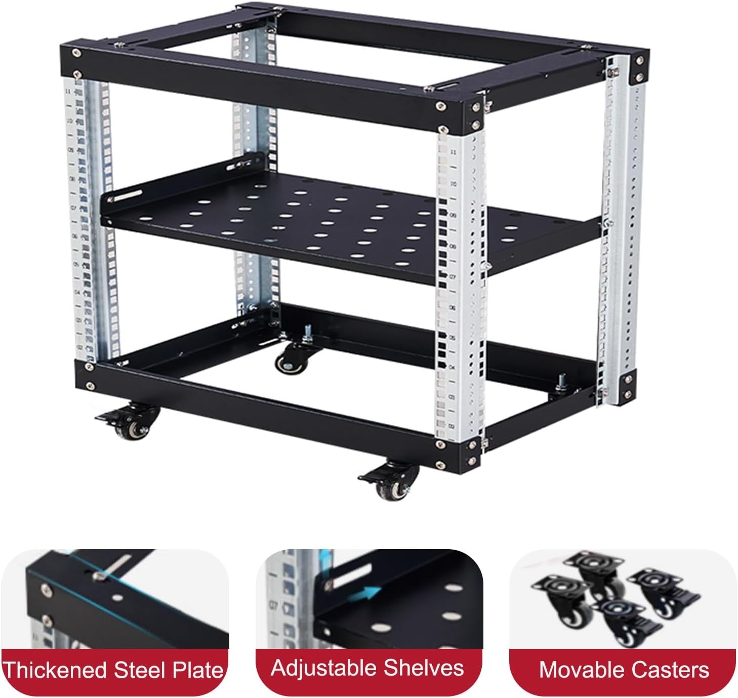 DLYZAYE Modern AV Media Stand on Wheels