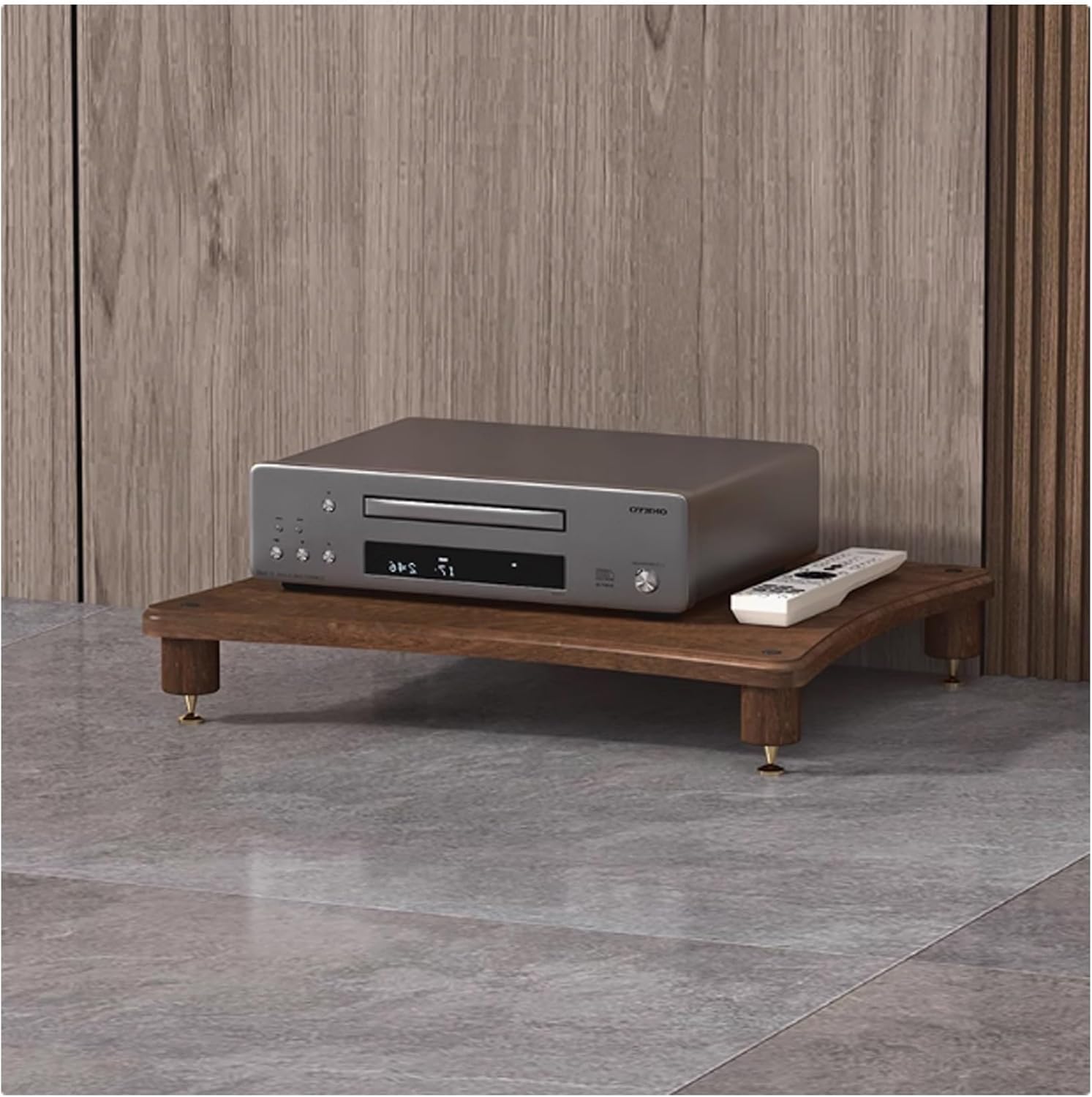 OVOGGPAN Stereo Rack AV Media Stand Media Audio Rack Tower CD Record Player Stereo Receiver AV Equipment Cabinet Display Stand for Living Room