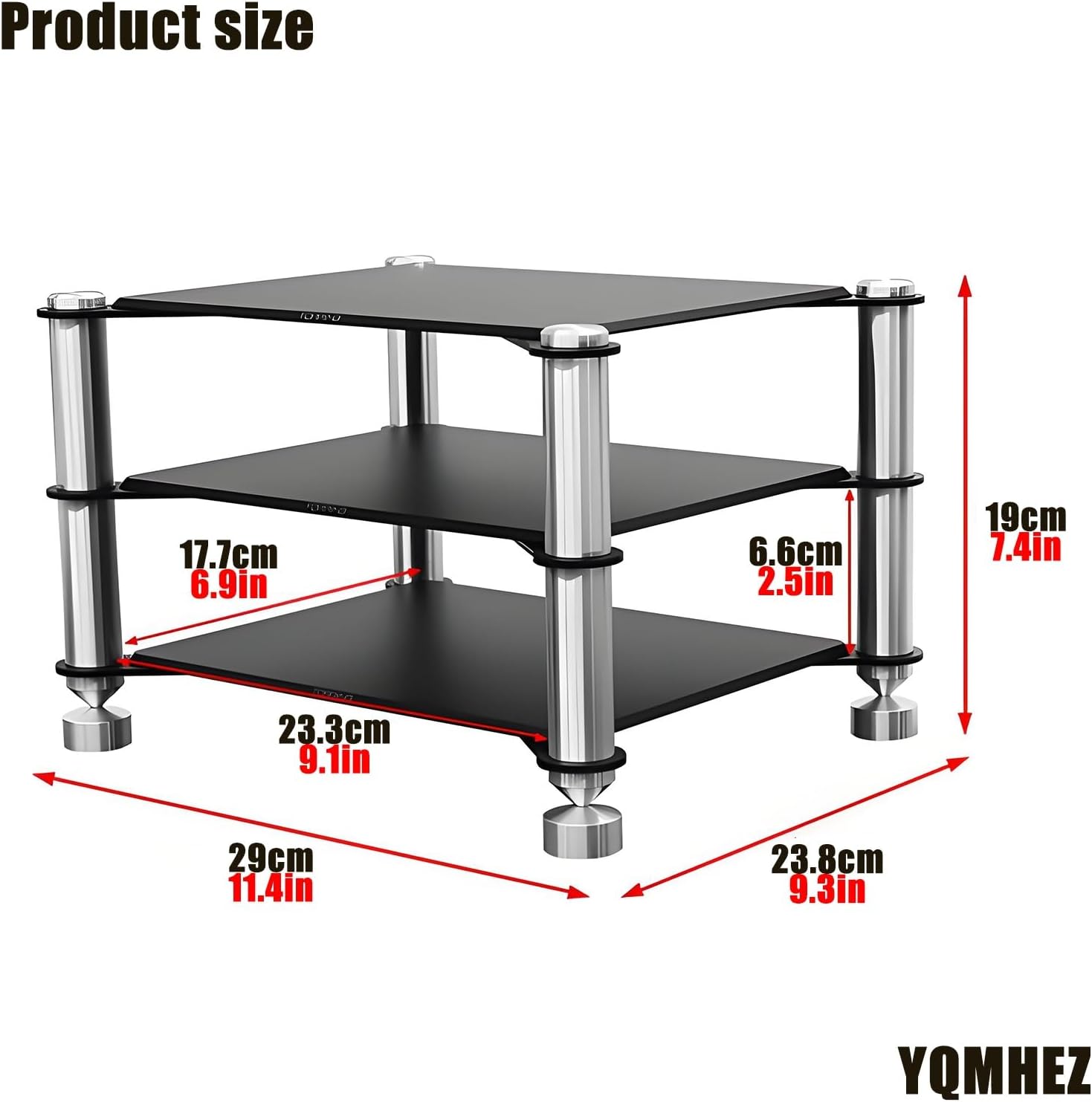 YQMHEZ Aluminum Audio Rack