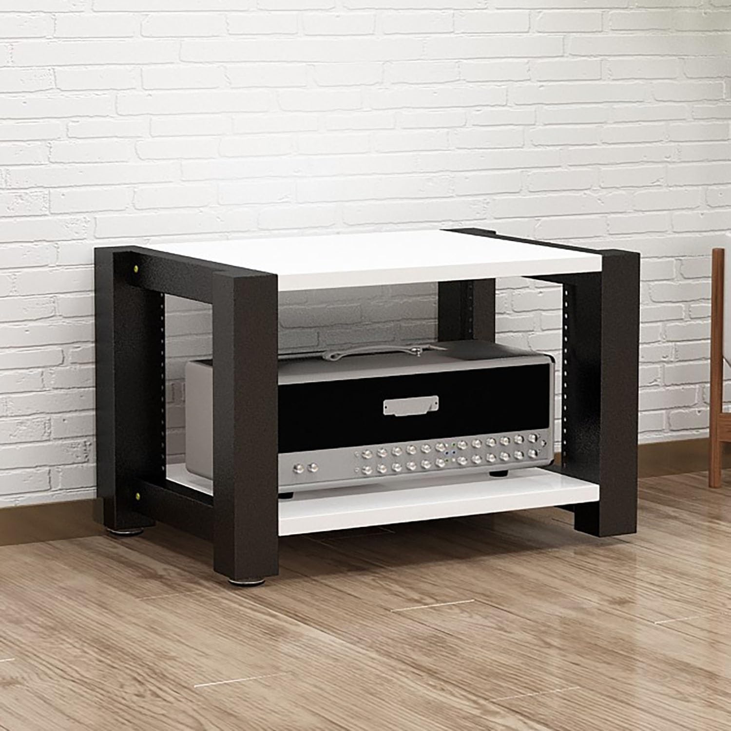 Tier AV Media Stand - Wooden Stereo Cabinet for CD Player