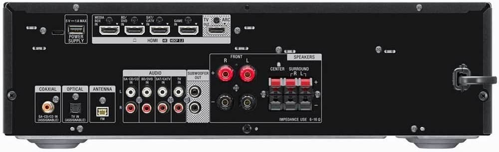 Sony STRDH590 5.2 Multi-Channel 4k HDR AV Receiver Bundle with Speaker