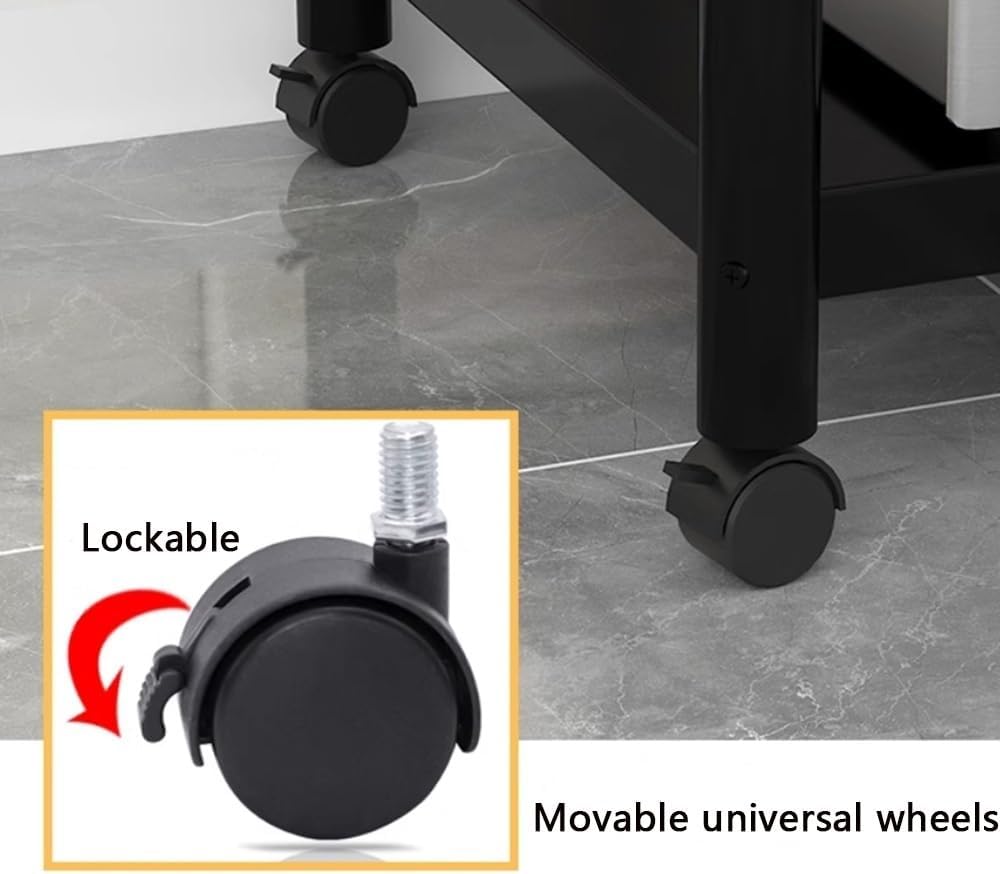 Adjustable 5-Tier Movable AV Media Stand with Wheels