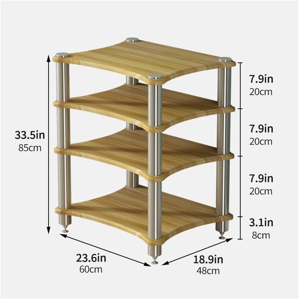 Qivzixamjr 4-Tier AV Media Stand