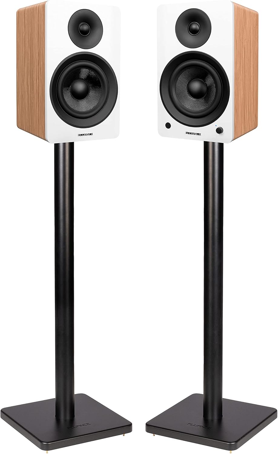 Fluance Ai61 Powered 2-Way 2.0 Stereo Bookshelf Speakers with Speaker Stands 6.5