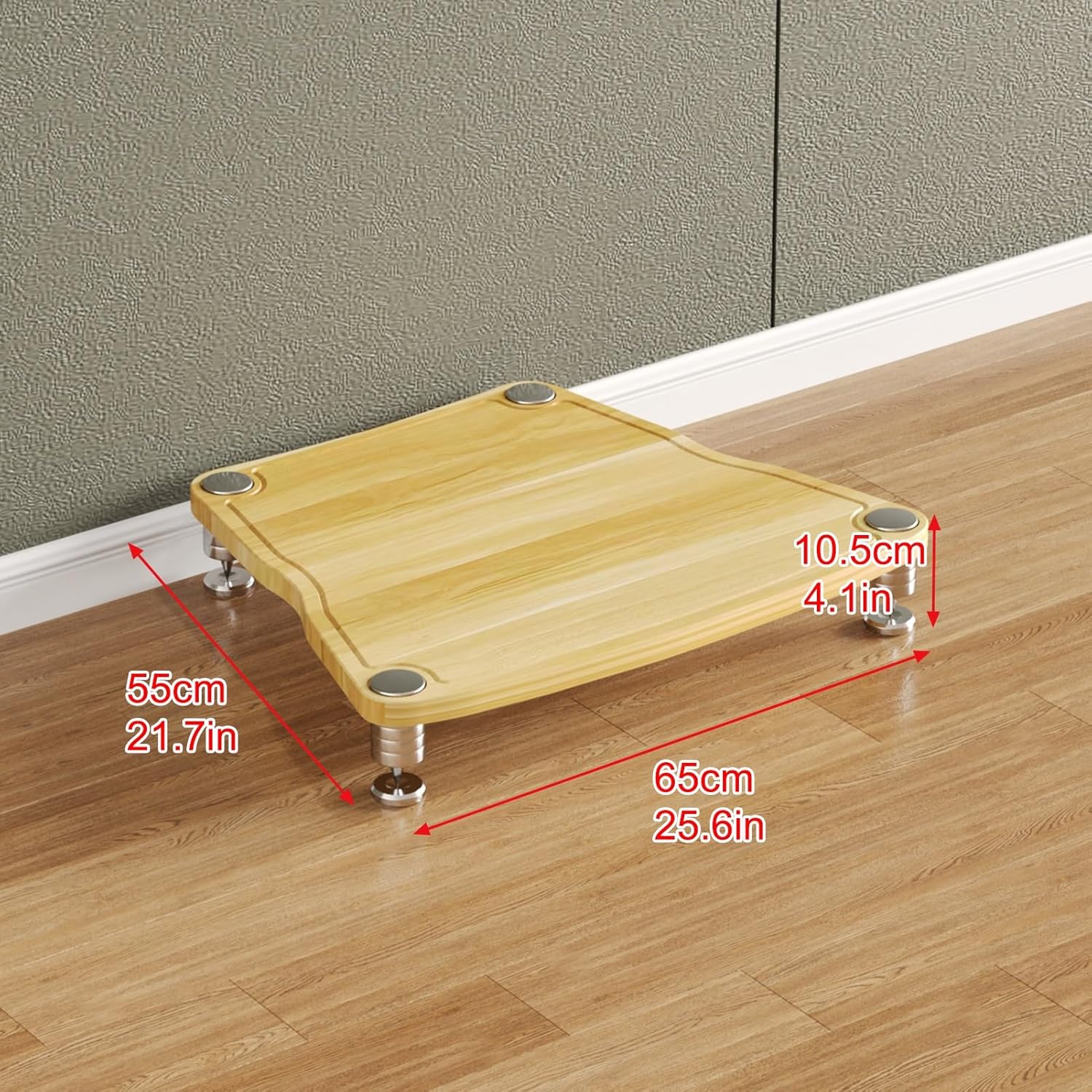 UYCVT Stereo Cabinet - Audio Rack & Media Stand for Record Players Cd Holders Tv Boxes & Game Consoles - Stylish Brown Design-Black-10.5cm/4.1in