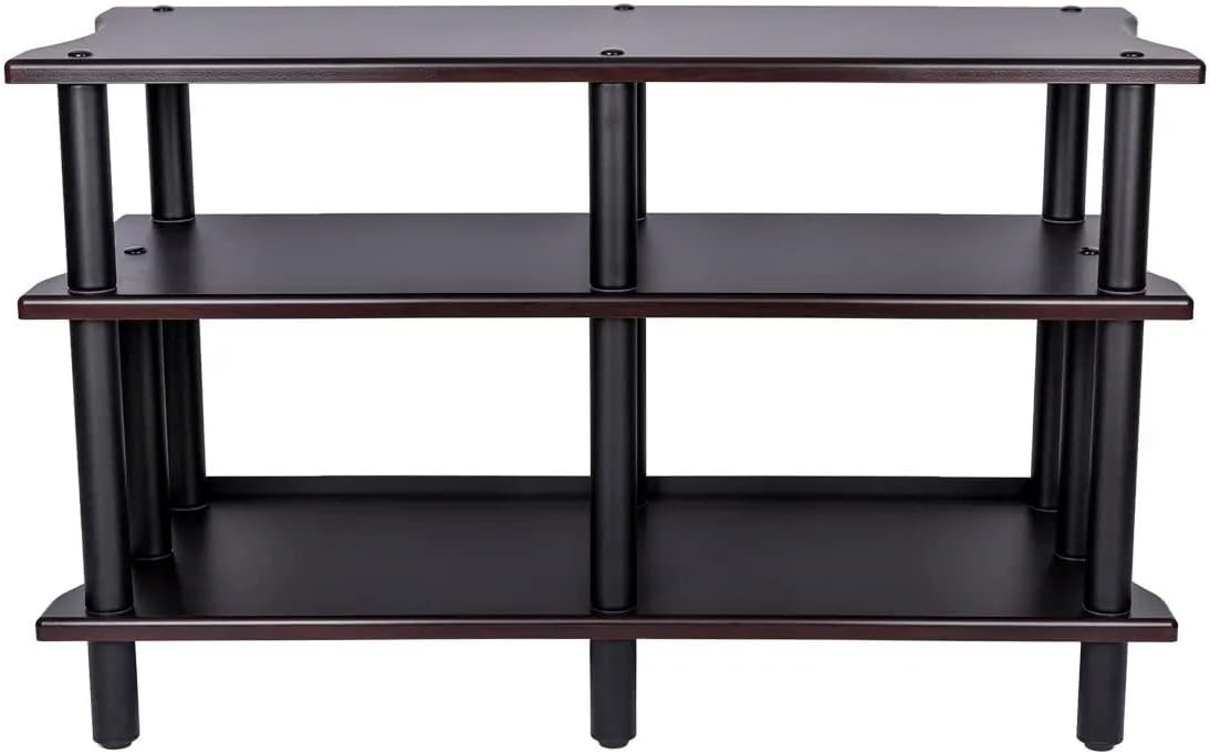 Monolith Heavy Duty Double-Wide 3-Tier AV Stand - 300 Lbs Weight Capacity Per Shelf