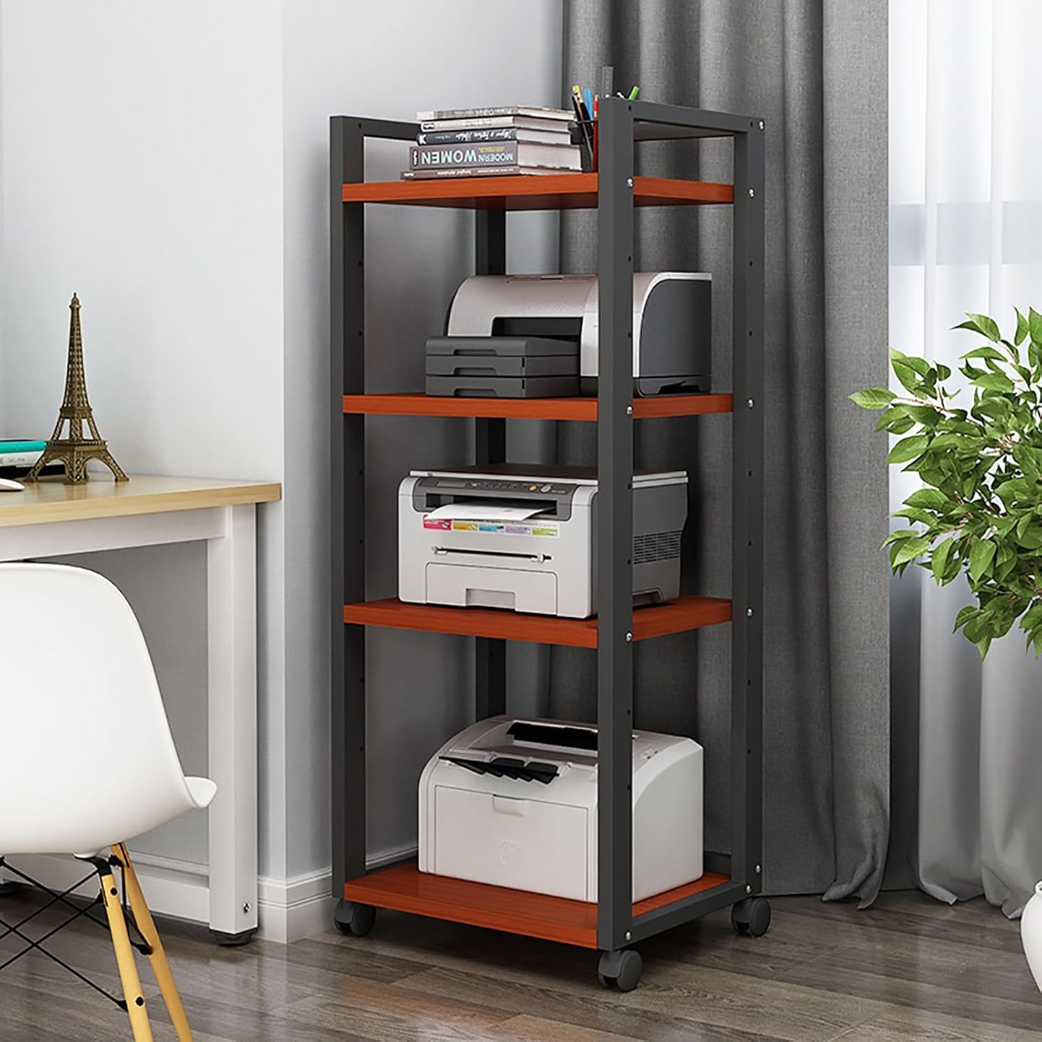 DONGYUE 6-Tier Audio-Video Media Stand Can Movable Storage Cart DVD CD Player Stand Amplifier Rack Audio Video Component Media Stand