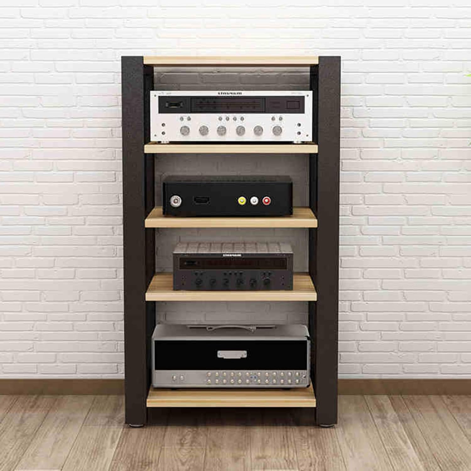 Walnut Audio Rack & AV Media Stand